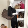 Louis Vuitton Damier Ebene Neverfull MM Red Interior 2