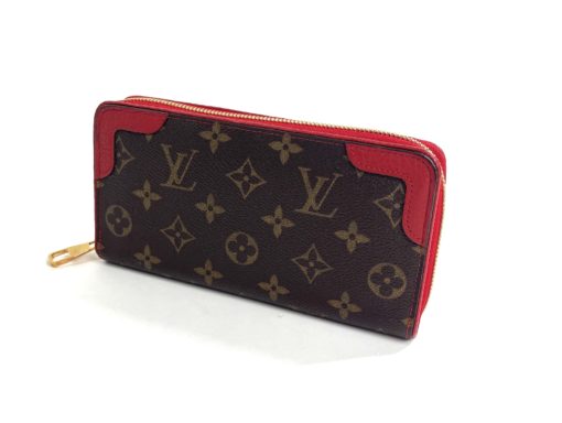 Louis Vuitton Monogram Retiro Zippy Wallet with Cerise Red 22
