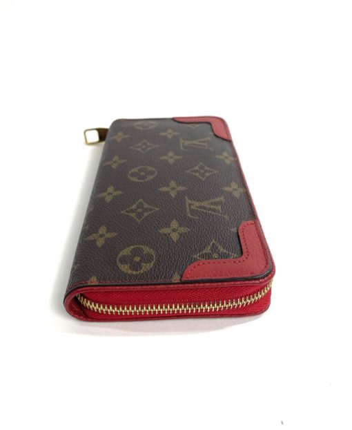 Louis Vuitton Monogram Retiro Zippy Wallet with Cerise Red 20