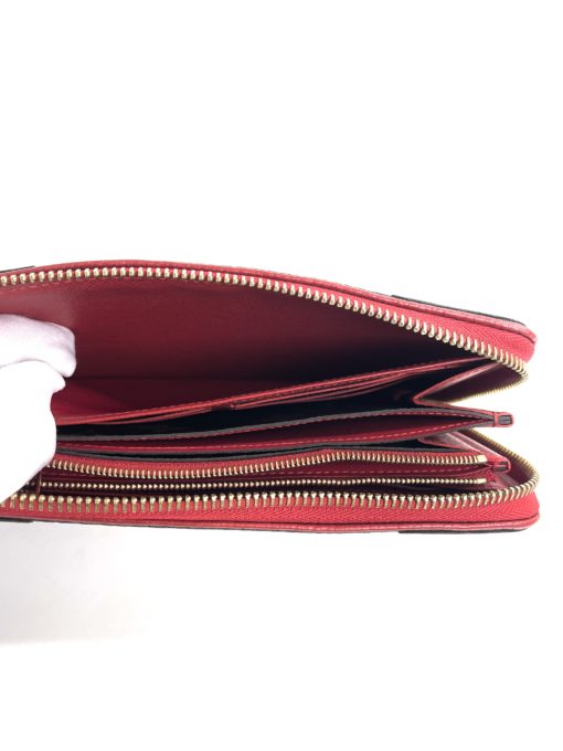 Louis Vuitton Monogram Retiro Zippy Wallet with Cerise Red 7