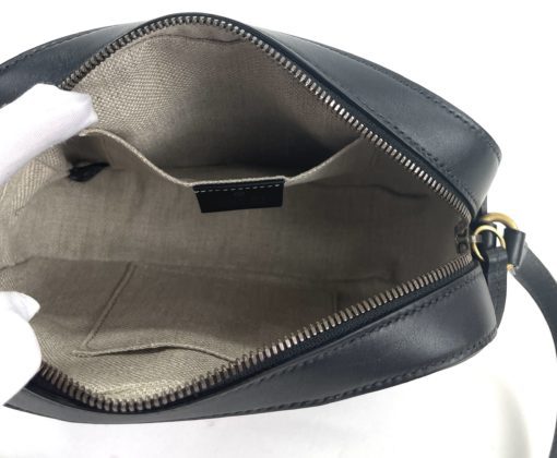 Gucci Webby Bee Black Leather Shoulder Bag 16