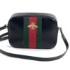 Gucci Webby Bee Black Leather Shoulder Bag 2