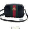 Gucci Webby Bee Black Leather Shoulder Bag 6