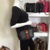 Gucci Webby Bee Black Leather Shoulder Bag 21
