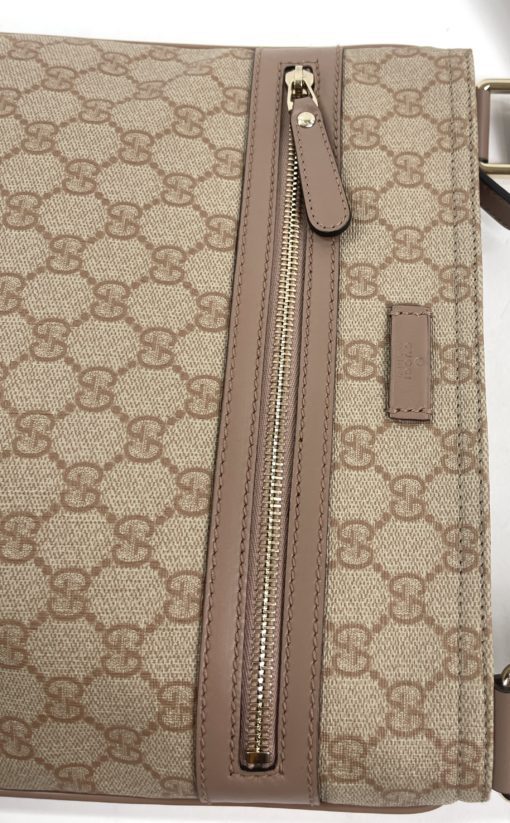 Gucci GG Supreme Monogram Small Flat Messenger Bag Pink 19