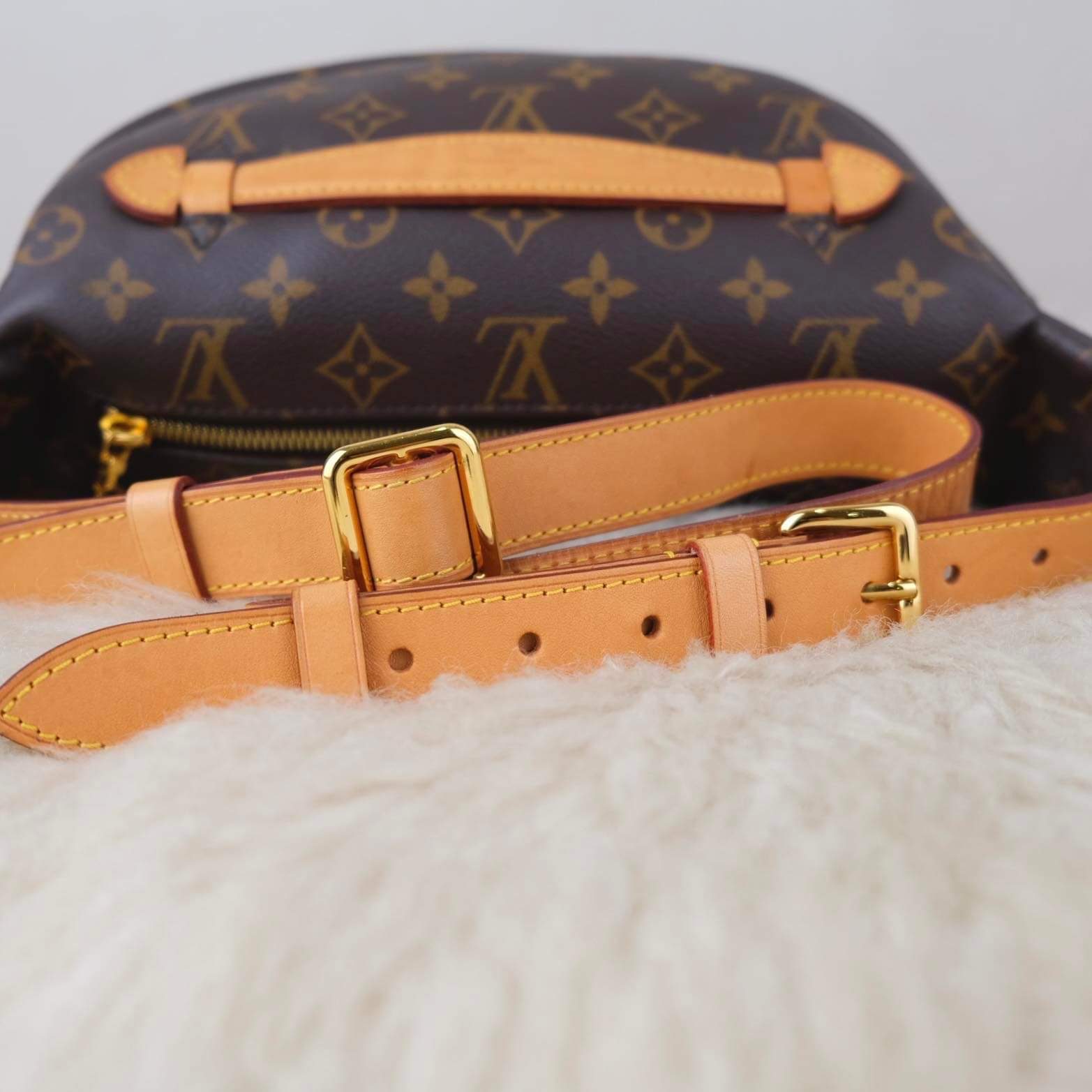 LuX Gold Leather Bum Bag with LV Patch – Emma Lou's Boutique