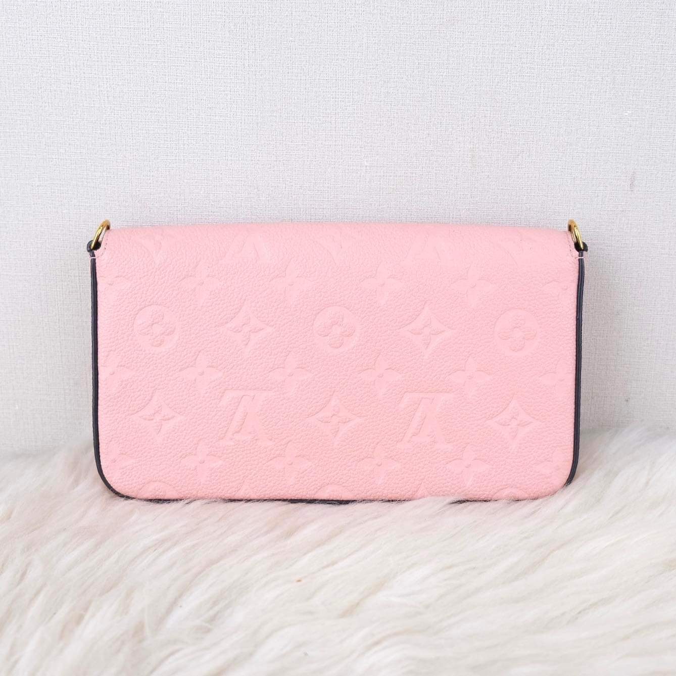 Authentic Louis Vuitton Vernis Pochette Felicie Pink 2 removable inserts  Only