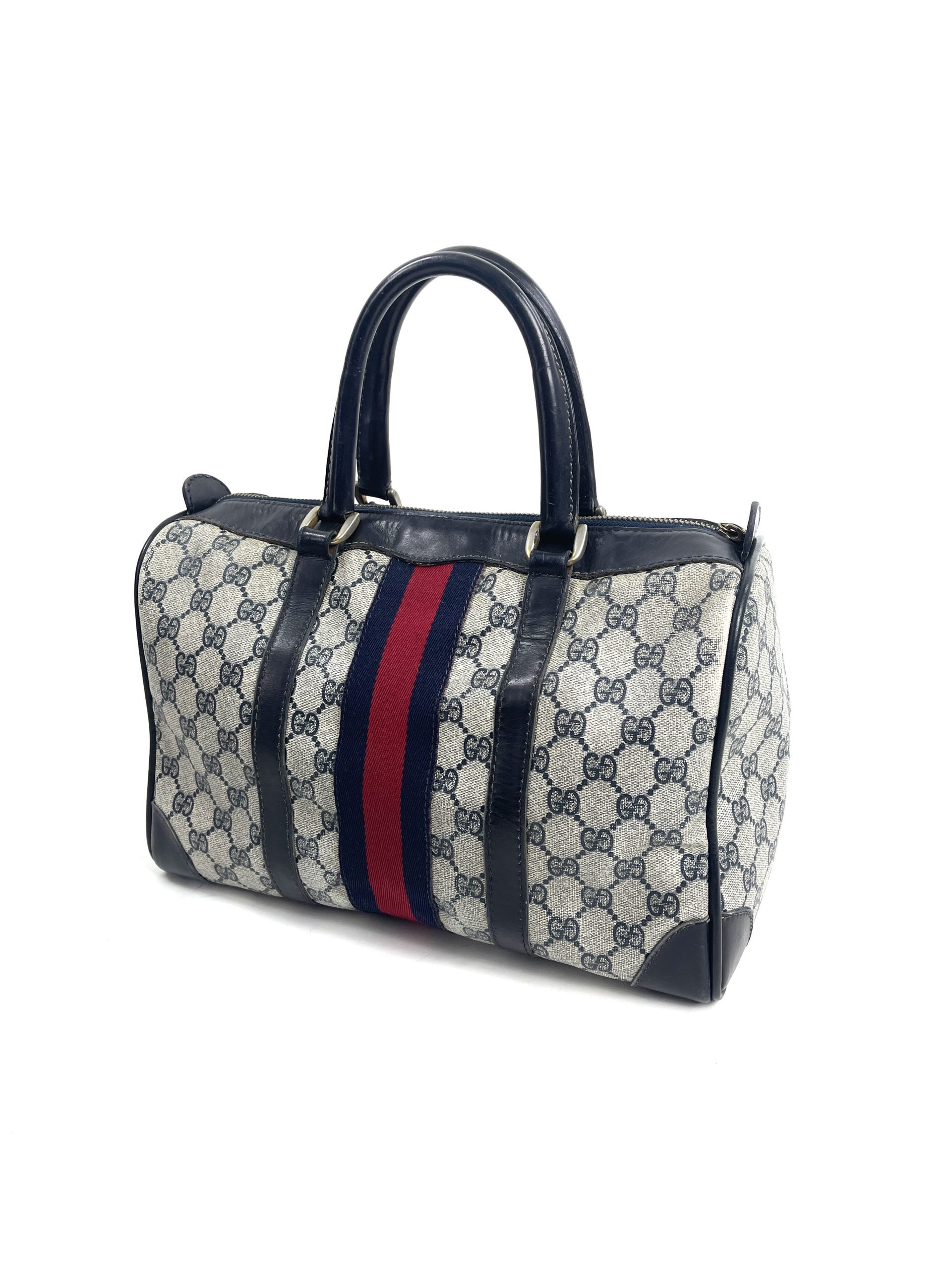 Gucci Joy Vintage Blue Logo Satchel Boston Bag - A World Of Goods For You,  LLC