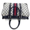 Gucci Joy Vintage Blue Logo Satchel Boston Bag 24