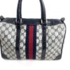 Gucci Joy Vintage Blue Logo Satchel Boston Bag 12