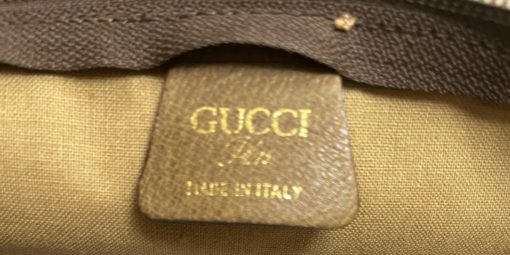 Gucci Plus Monogram Sherry Line Brown Vintage Travel Tote Bag 9