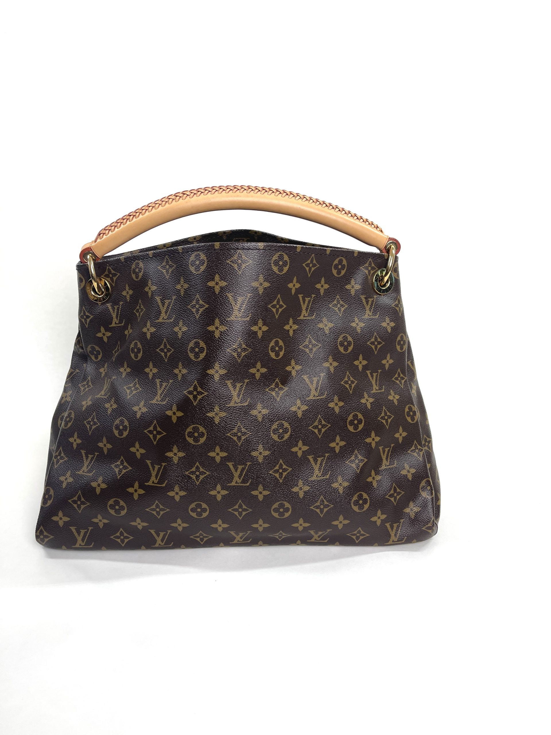 Louis Vuitton leather bag, one handle. MONOGRAM CANVAS ARTSY MM