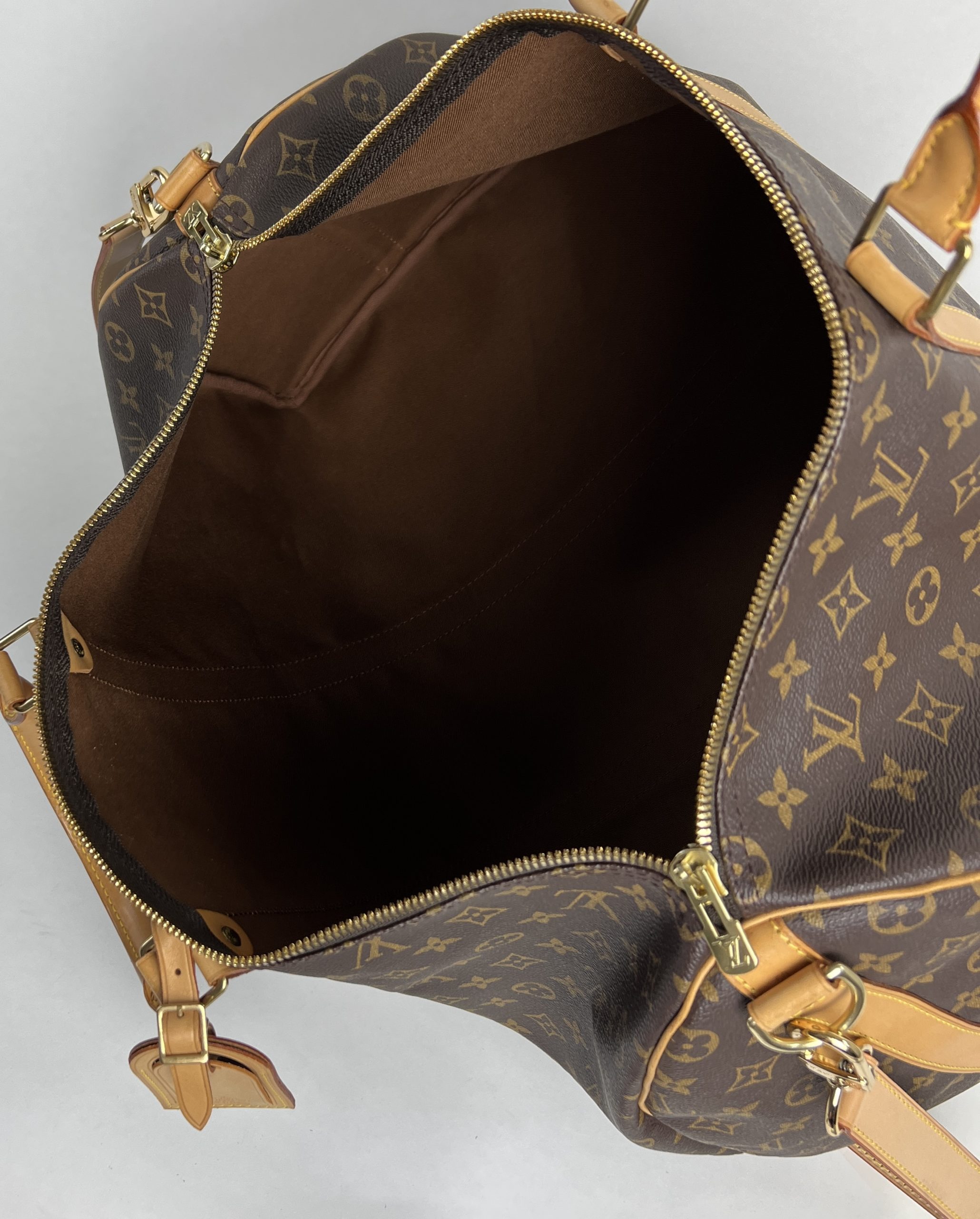 Louis+Vuitton+Speedy+Damier+Duffle+25+Brown+Canvas for sale online