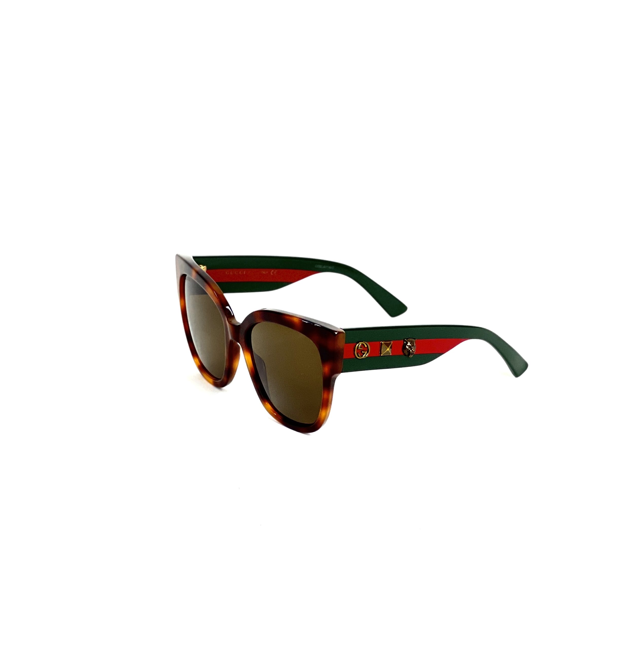 Gucci Havana Web Green Red Tiger Sunglasses GG0059S - A World Of Goods For  You, LLC