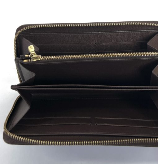 Louis Vuitton Damier Ebene Dark Brown Zippy Wallet 9