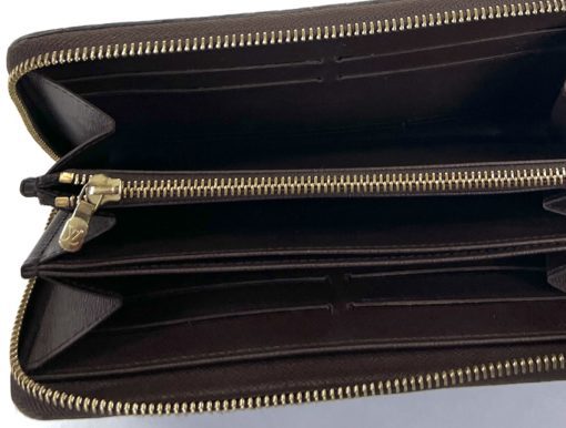 Louis Vuitton Damier Ebene Dark Brown Zippy Wallet 17