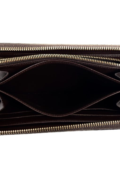 Louis Vuitton Damier Ebene Dark Brown Zippy Wallet 10