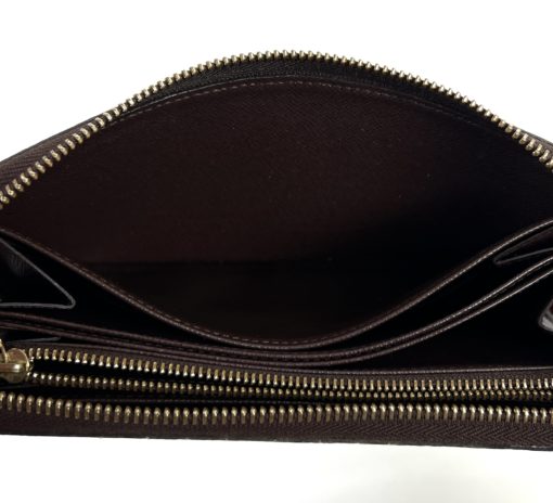 Louis Vuitton Damier Ebene Dark Brown Zippy Wallet 15