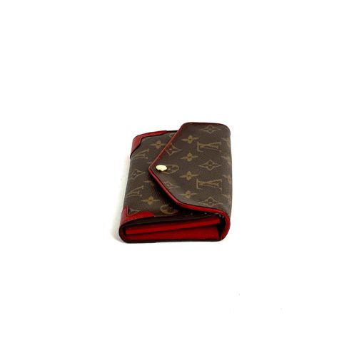 Louis Vuitton Sarah Retiro Monogram Wallet with Cerise Red Trim 7