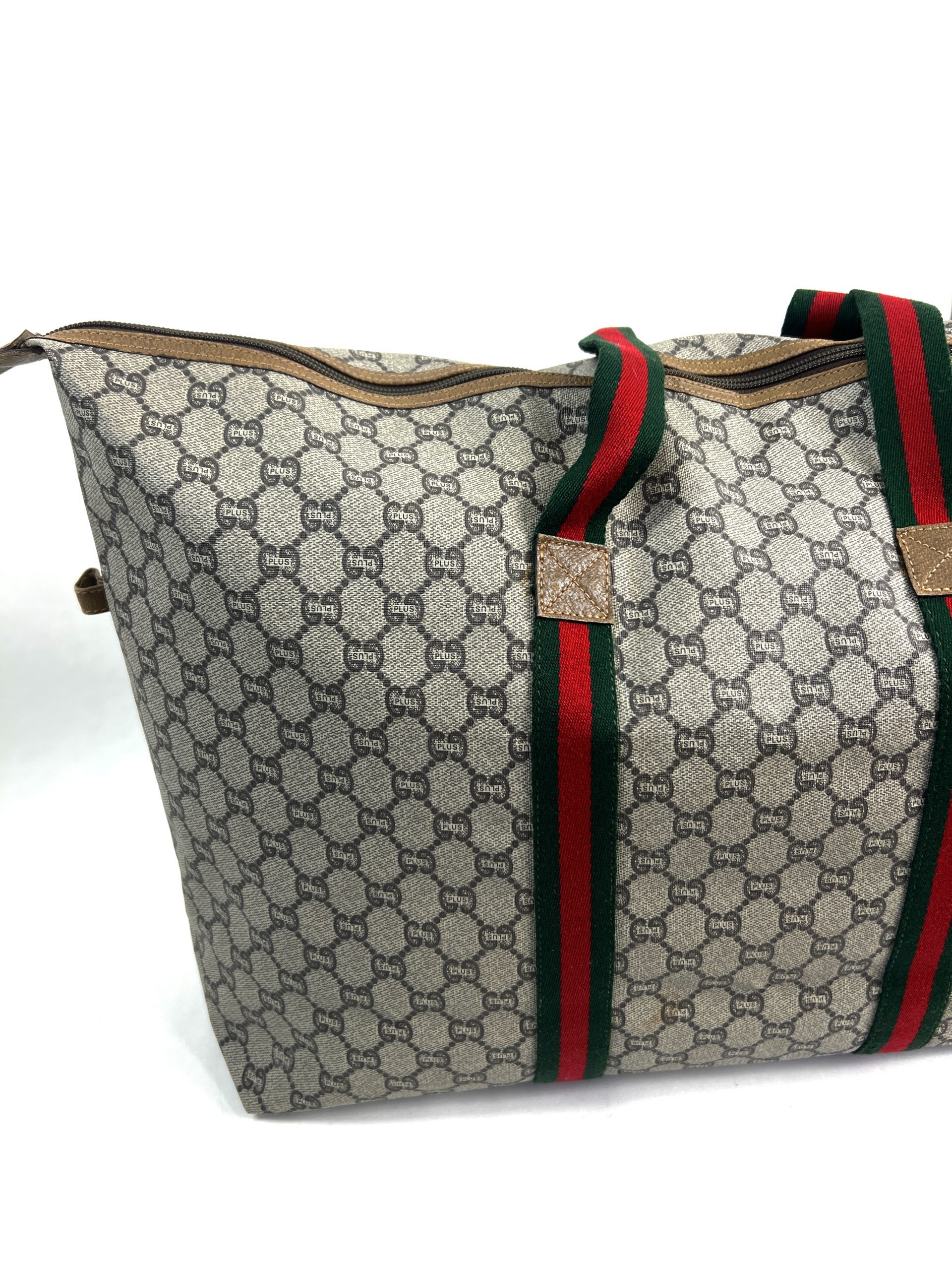 Gucci Monogram Canvas Vintage Tote Shoulder Bag - A World Of Goods