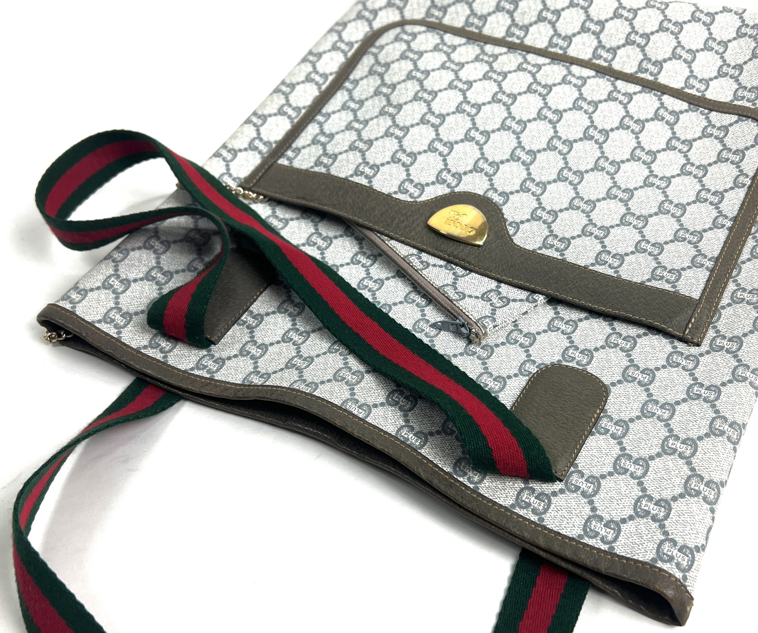 Gucci Plus Logo Canvas Vintage Tote Shoulder Bag - A World Of Goods For  You, LLC