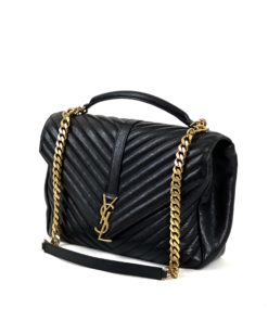 Louis Vuitton YSL Black College Bag Large Gold Hardware