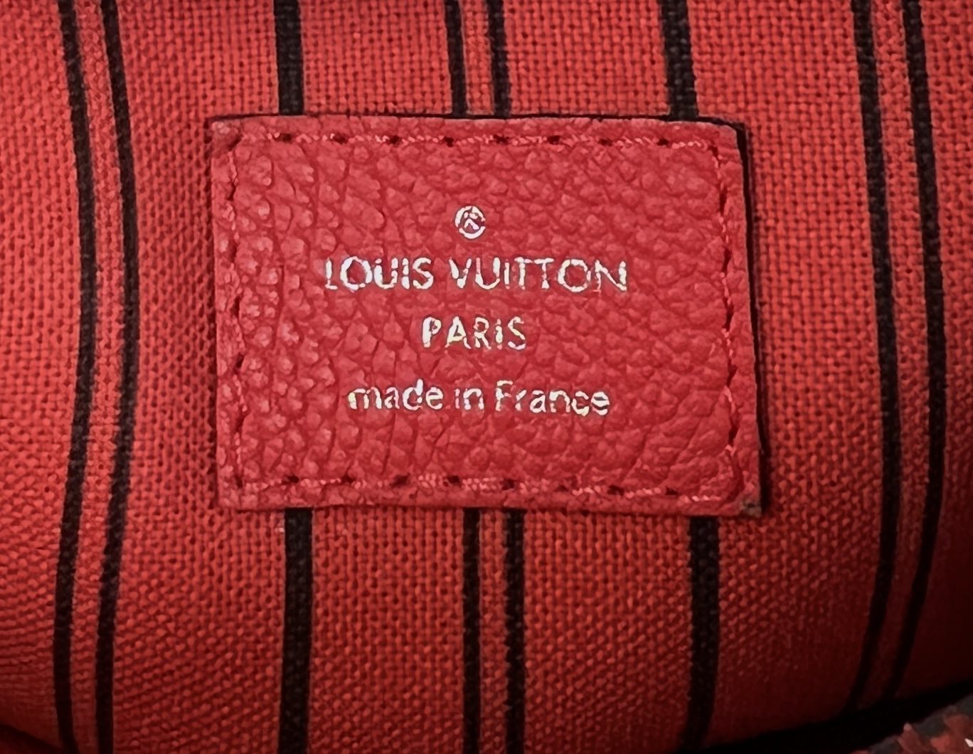 Louis Vuitton Monogram Embossed Calfskin Damier Azur Time Out