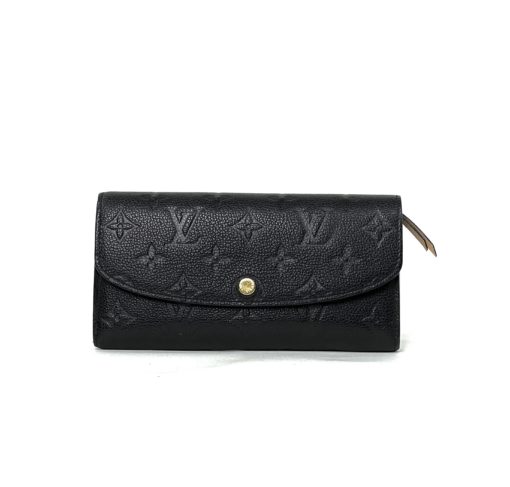Louis Vuitton Emilie Black Empreinte Leather Wallet with Dune 2