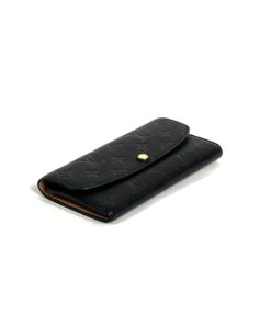 Clémence Wallet - Luxury Monogram Empreinte Leather Black
