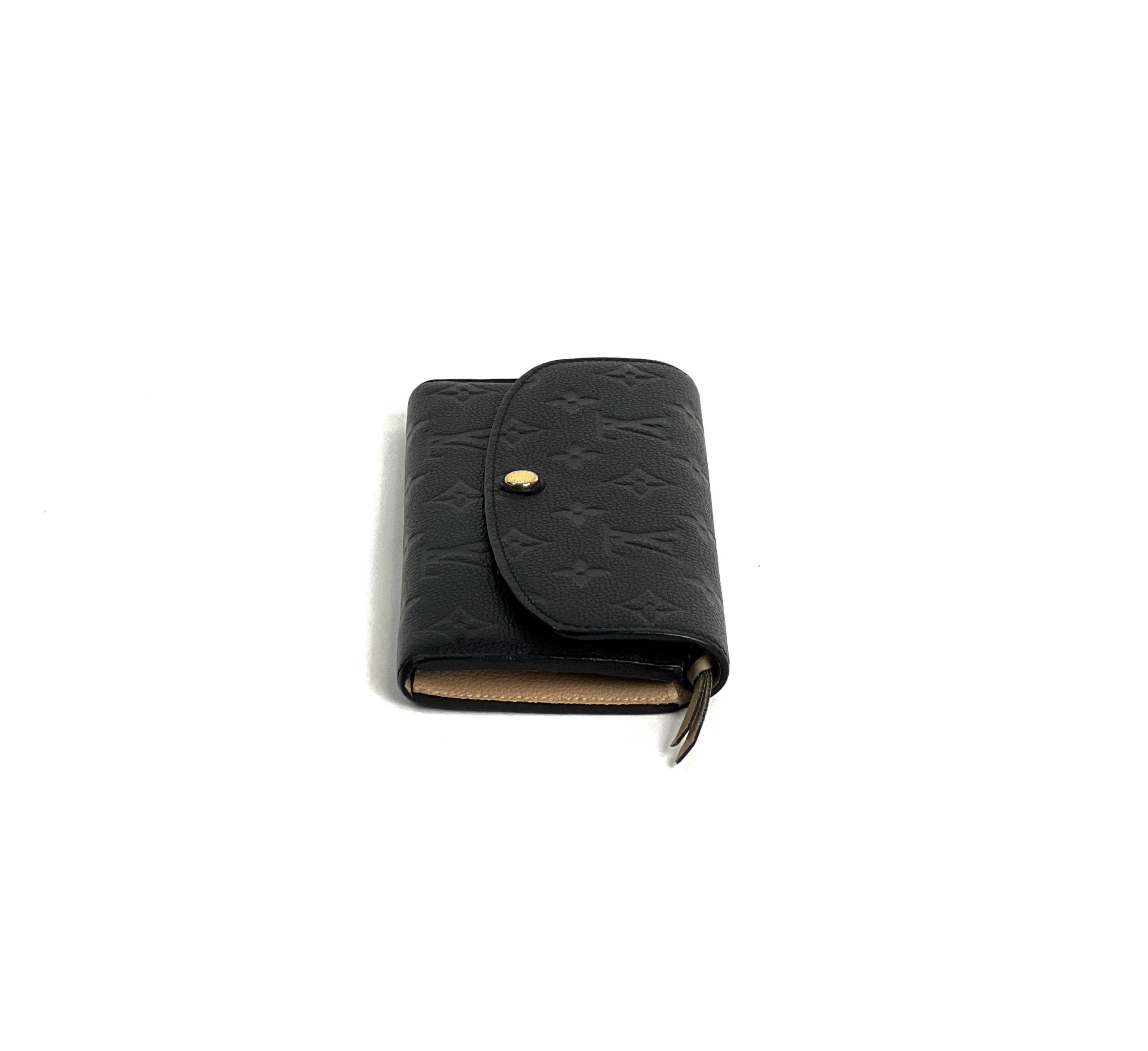 Louis Vuitton Emilie Black Empreinte Leather Wallet with Dune - A