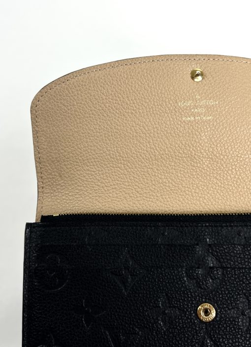 Louis Vuitton Emilie Black Empreinte Leather Wallet with Dune 11