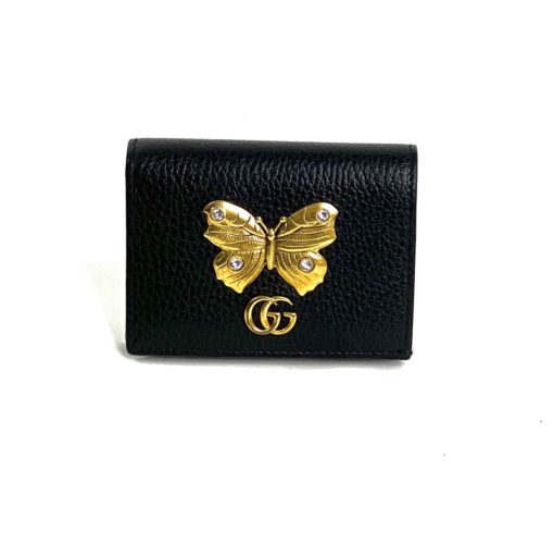 Gucci Linea Farfalla Leather Butterfly Wallet/Card Case 2