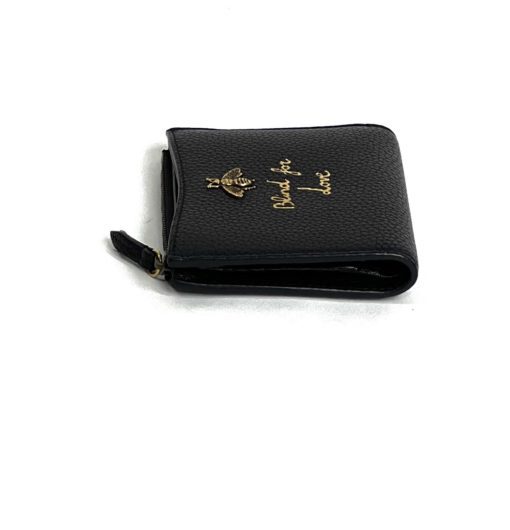 Gucci Animalier Bee Black Leather Bifold Wallet 11