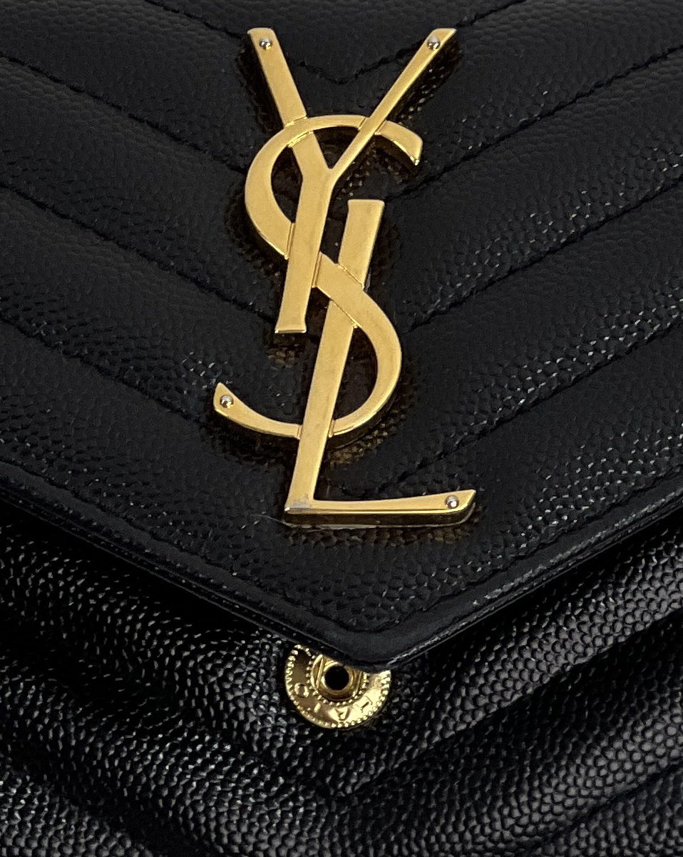 Louis Vuitton Monogram Canvas & Black Grained Leather Saint