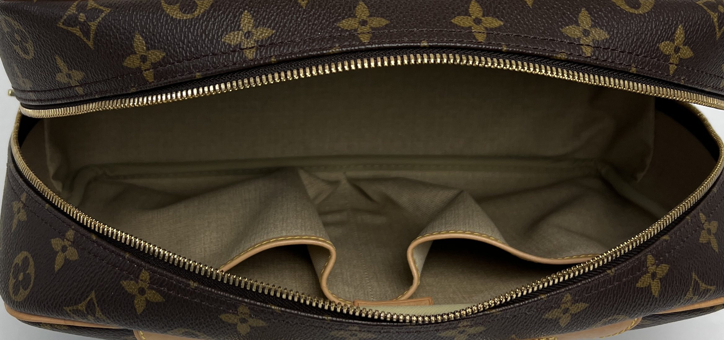 Louis Vuitton Monogram Hand Painted Deauville Bag PM Brown