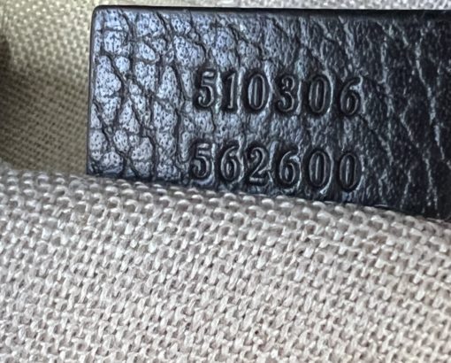 Gucci Black Leather Large Interlocking G 2 Way Bag Gold HW 13