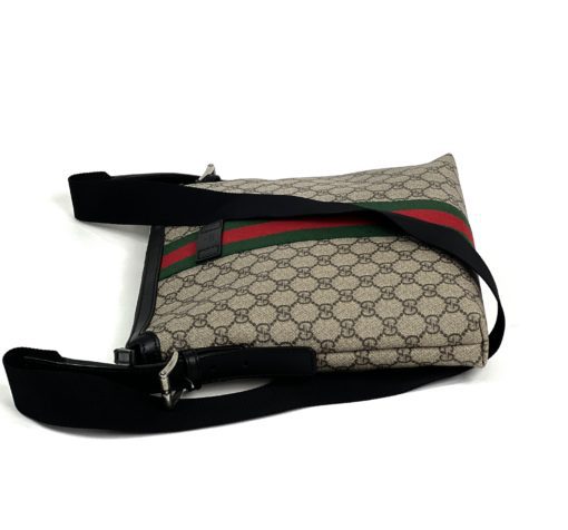 Gucci Supreme Monogram Web Black Messenger Bag 7