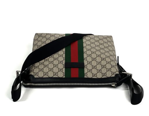 Gucci Supreme Monogram Web Black Messenger Bag 8