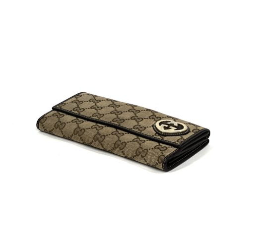 Gucci Logo Canvas Long Wallet with Hearts 10