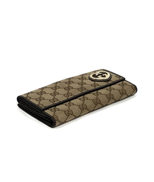 Gucci Logo Canvas Long Wallet with Hearts 9
