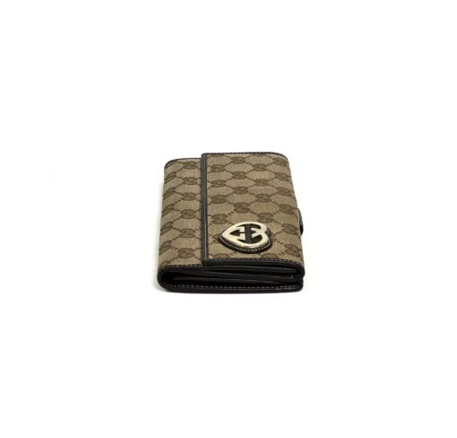 Gucci Logo Canvas Long Wallet with Hearts 7