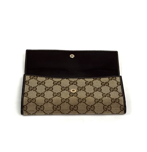 Gucci Logo Canvas Long Wallet with Hearts 5