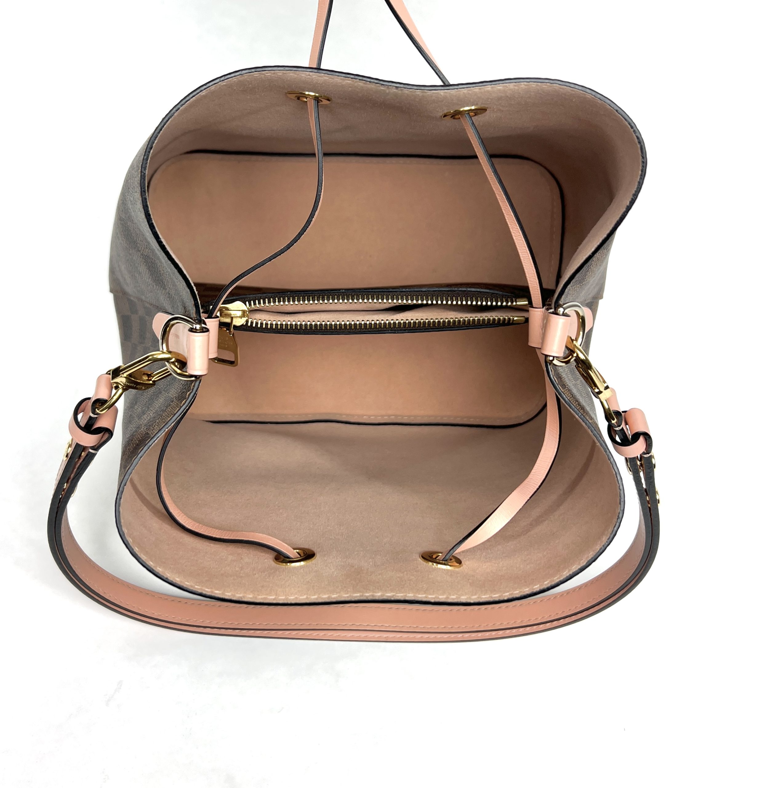 Louis Vuitton Neonoe MM Bag Damier Ebene Venus Pink Leather | 3D model