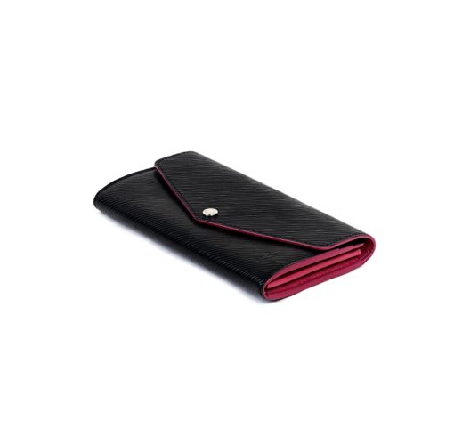 Louis Vuitton Black Portefeuille Epi Leather Pink Sarah Wallet 6