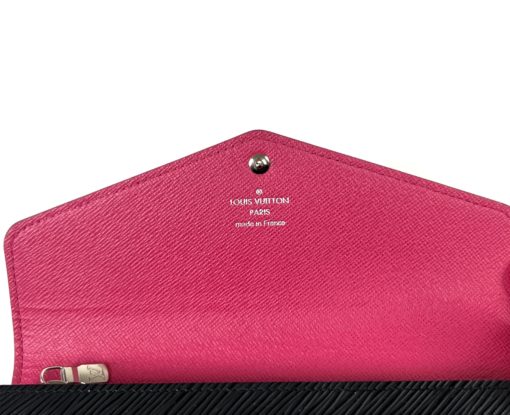 Louis Vuitton Black Portefeuille Epi Leather Pink Sarah Wallet 8