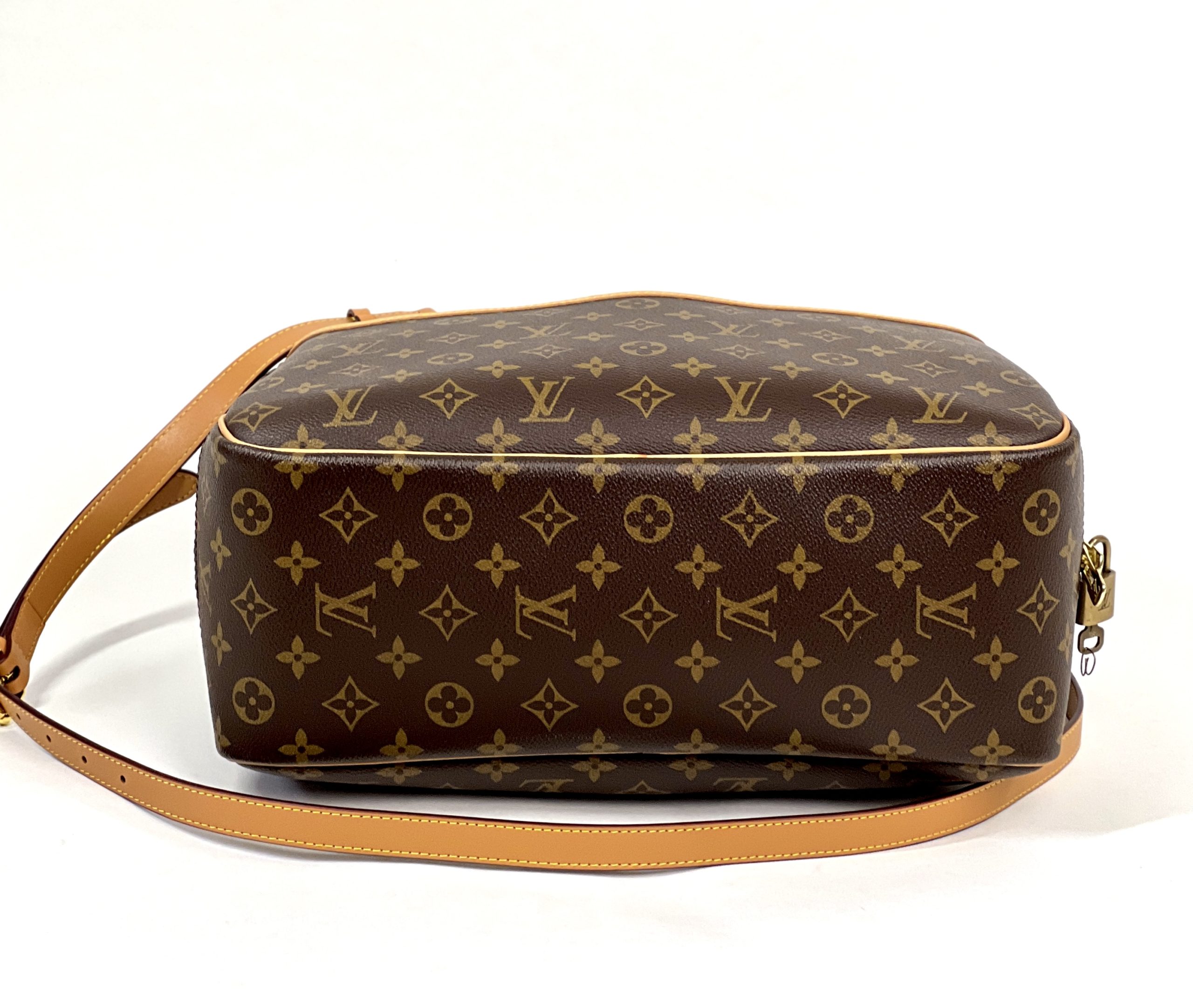Pre-owned Louis Vuitton Deauville Leather Crossbody Bag In Brown