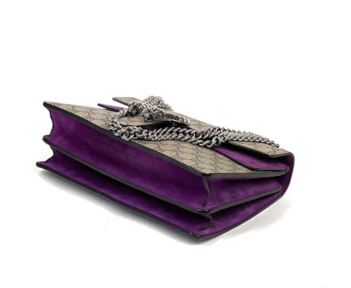 Gucci Supreme Monogram Dionysus Small Shoulder Bag Purple 10