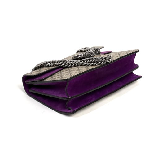 Gucci Supreme Monogram Dionysus Small Shoulder Bag Purple 11