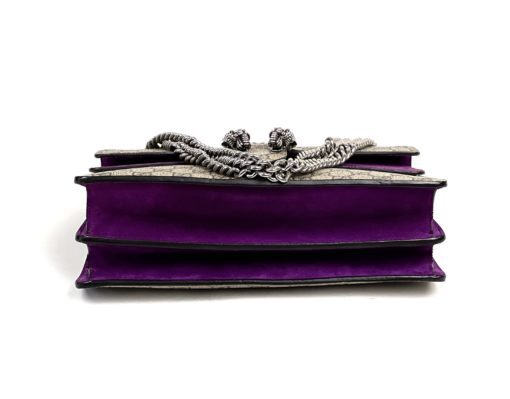 Gucci Supreme Monogram Dionysus Small Shoulder Bag Purple 12