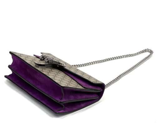 Gucci Supreme Monogram Dionysus Small Shoulder Bag Purple 2